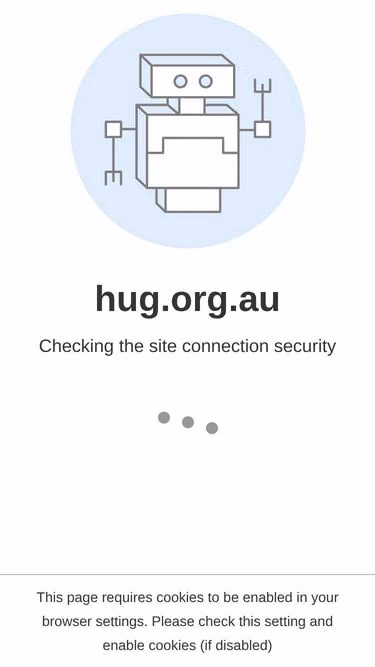 Screenshot of hug.org.au