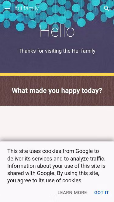 Screenshot of hui.family
