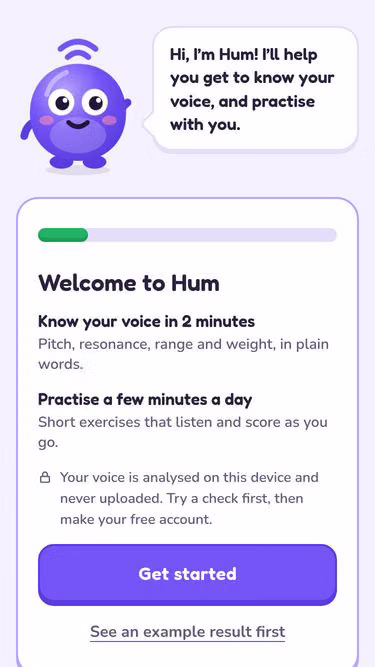 Screenshot of hum.lgbt