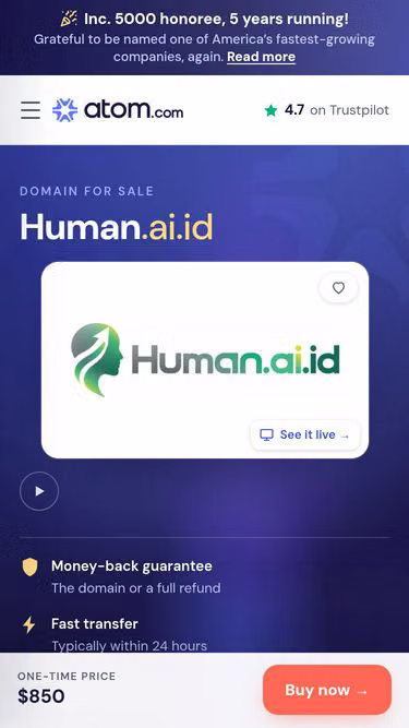 Screenshot of human.ai.id