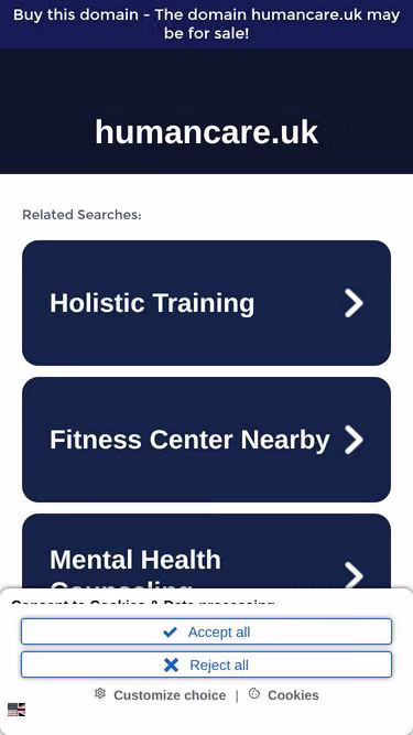Screenshot of humancare.uk