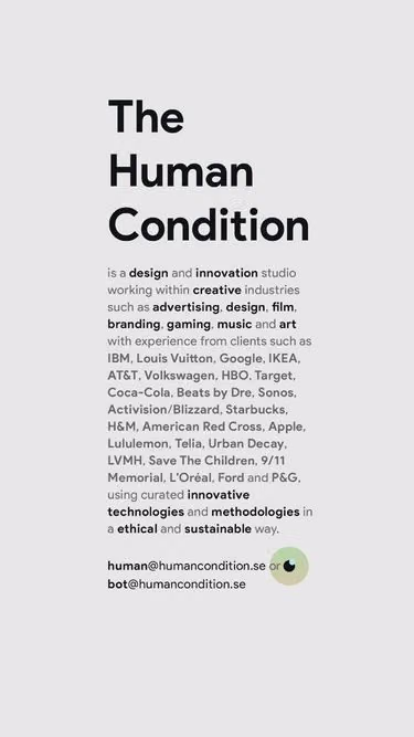 Screenshot of humancondition.se
