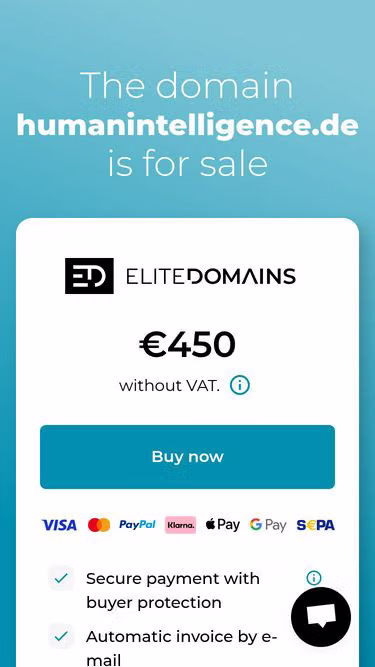 Screenshot of humanintelligence.de