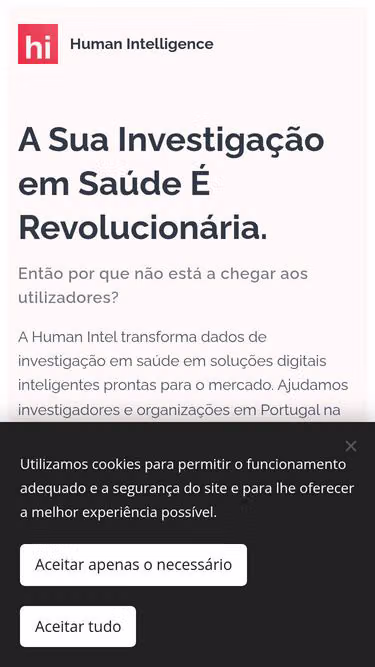 Screenshot of humanintelligence.pt