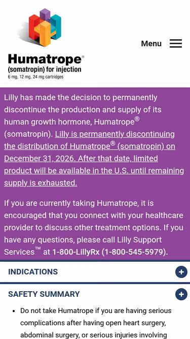 Screenshot of humatrope.com