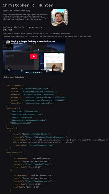 Screenshot of hunter.holdings