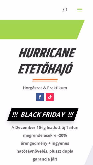 Screenshot of hurricane.hu