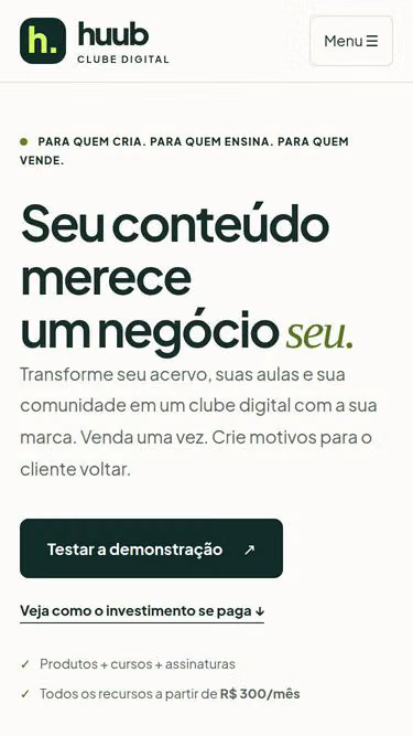 Screenshot of huub.com.br