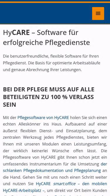 Screenshot of hycare.de