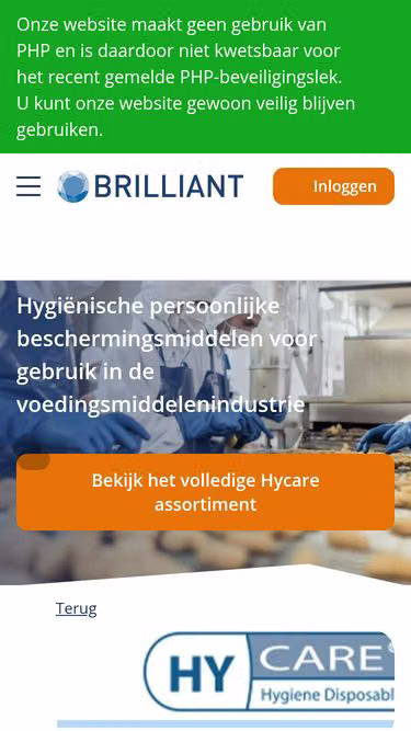 Screenshot of hycare.nl