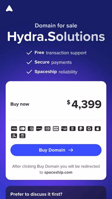 Screenshot of hydra.solutions