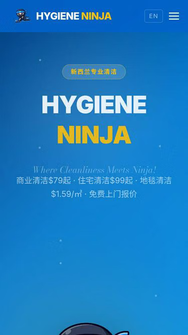 Screenshot of hygiene.ninja