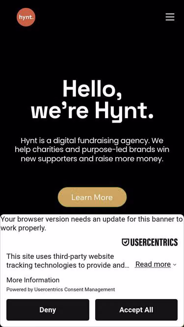 Screenshot of hynt.studio