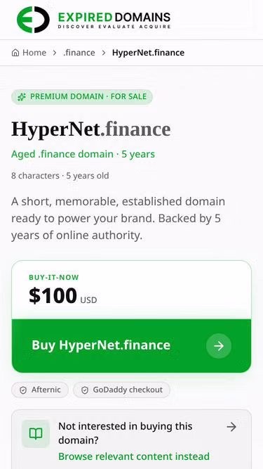 Screenshot of hypernet.finance
