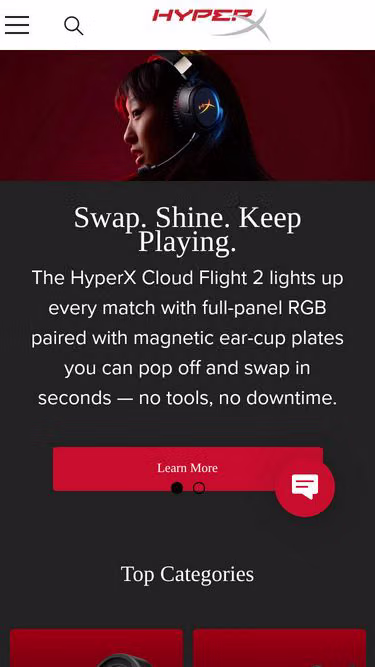 Screenshot of hyperx.fr