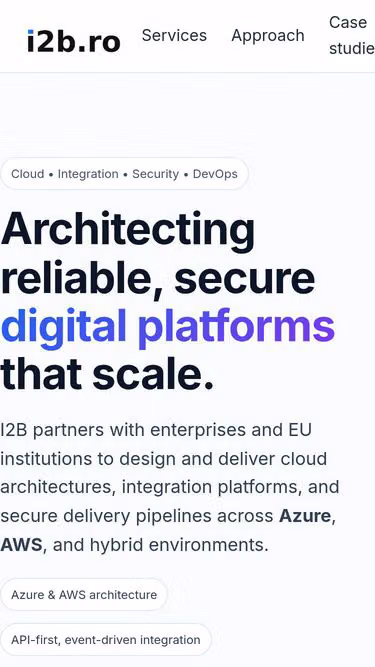 Screenshot of i2b.ro