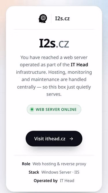 Screenshot of i2s.cz