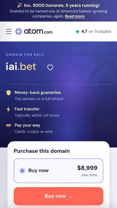 Screenshot of iai.bet