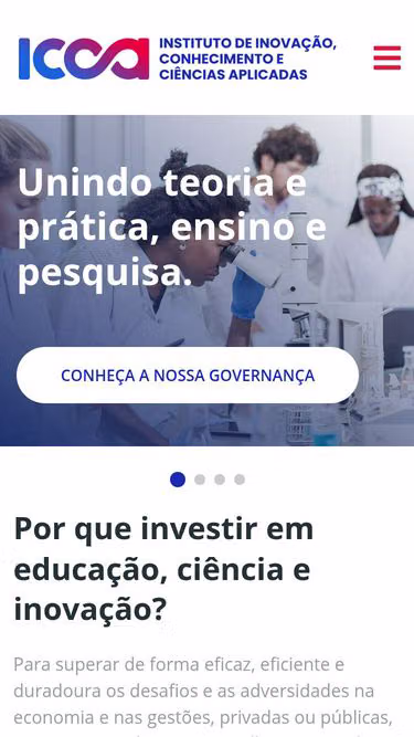 Screenshot of icca.org.br