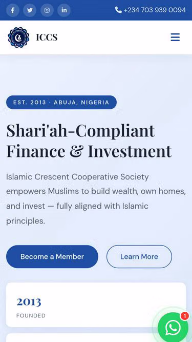 Screenshot of iccs.com.ng