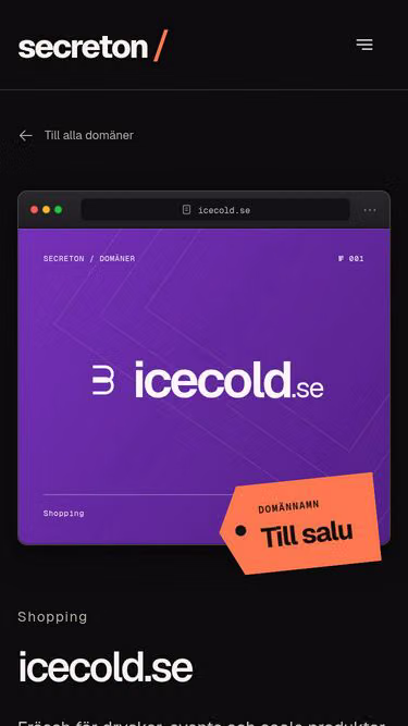 Screenshot of icecold.se