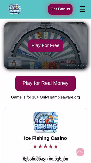 Screenshot of icefishing.ge