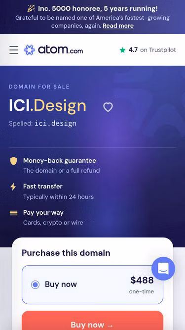 Screenshot of ici.design