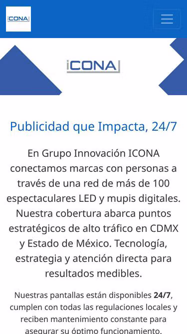 Screenshot of icona.com.mx