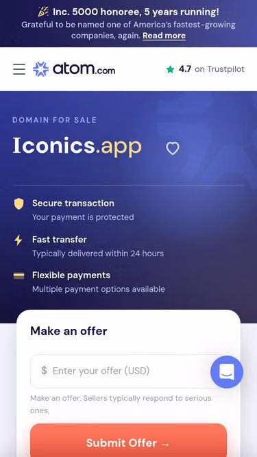 Screenshot of iconics.app
