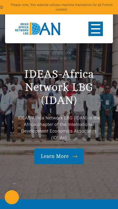 Screenshot of idan.africa