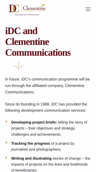Screenshot of idc.co.ke
