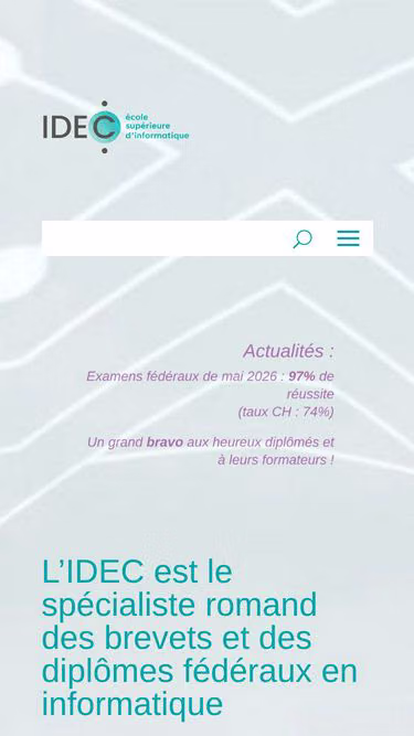 Screenshot of idec.ch