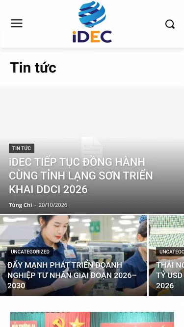 Screenshot of idec.com.vn