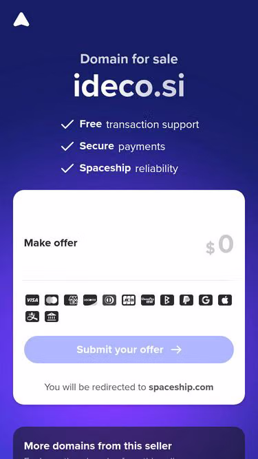 Screenshot of ideco.si