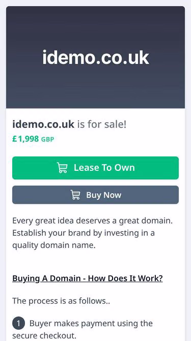 Screenshot of idemo.co.uk