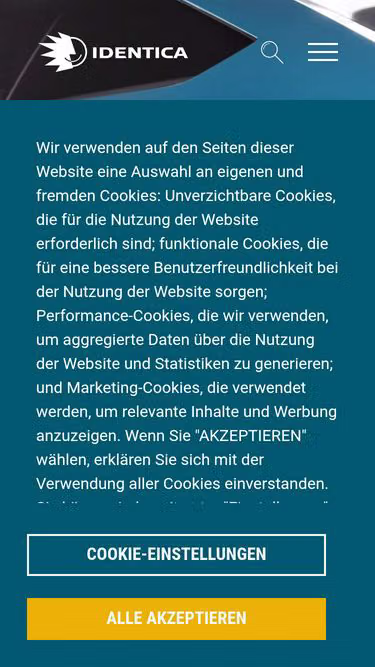 Screenshot of identica.de