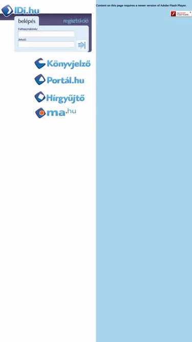 Screenshot of idi.hu