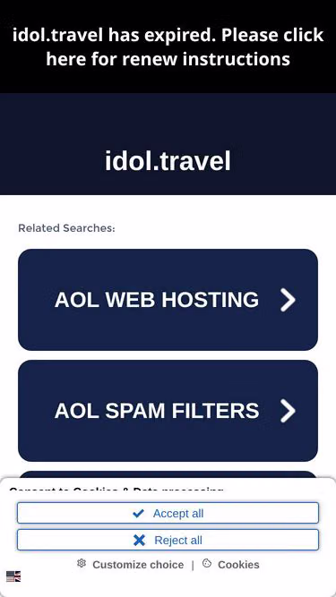 Screenshot of idol.travel