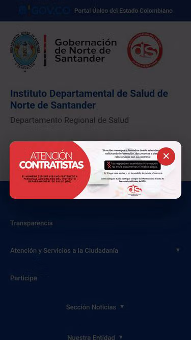Screenshot of ids.gov.co
