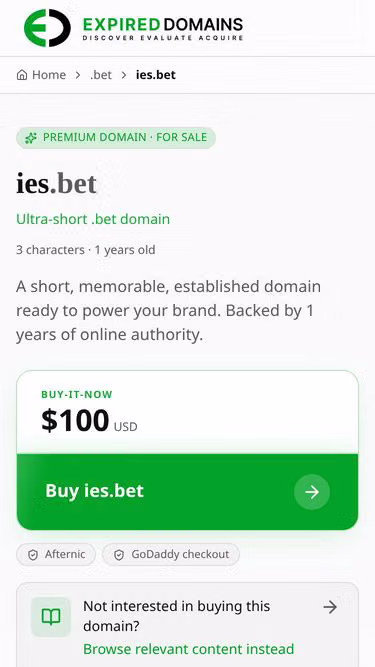 Screenshot of ies.bet