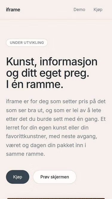 Screenshot of iframe.no