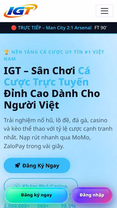 Screenshot of igt.wine