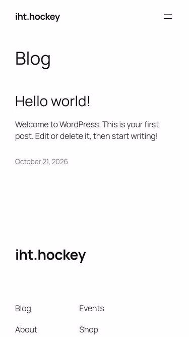 Screenshot of iht.hockey