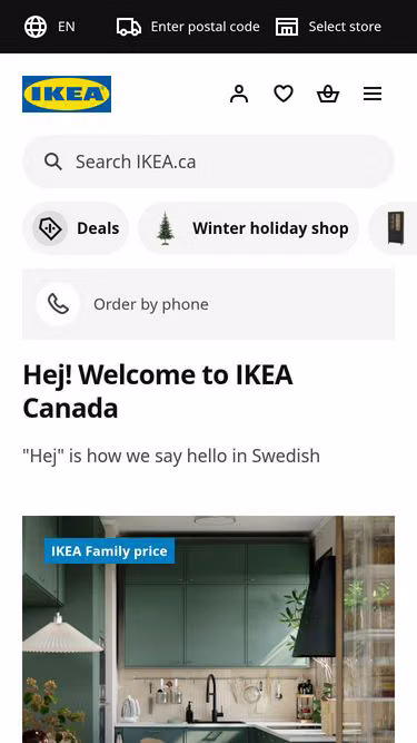 Screenshot of ikea.ca
