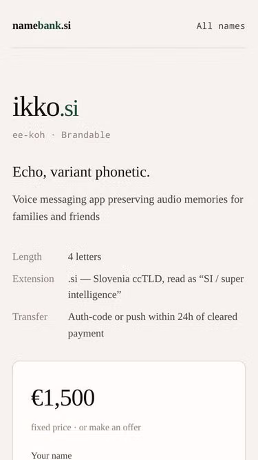 Screenshot of ikko.si