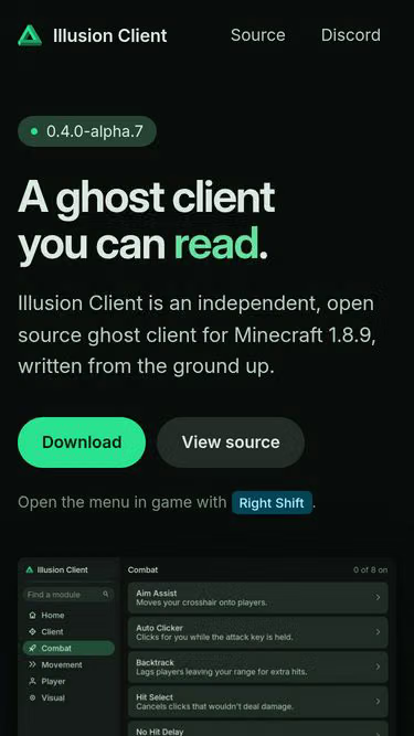 Screenshot of illusion.ac