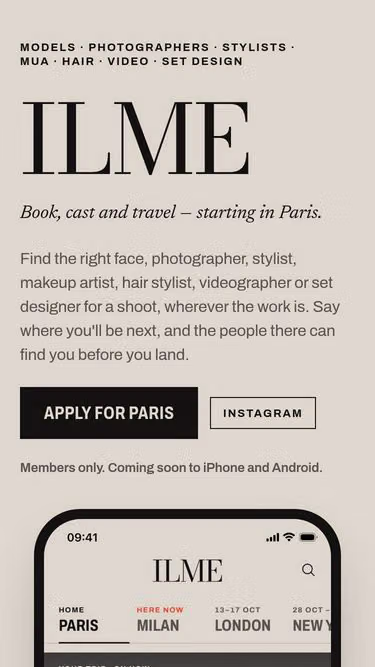 Screenshot of ilme.app