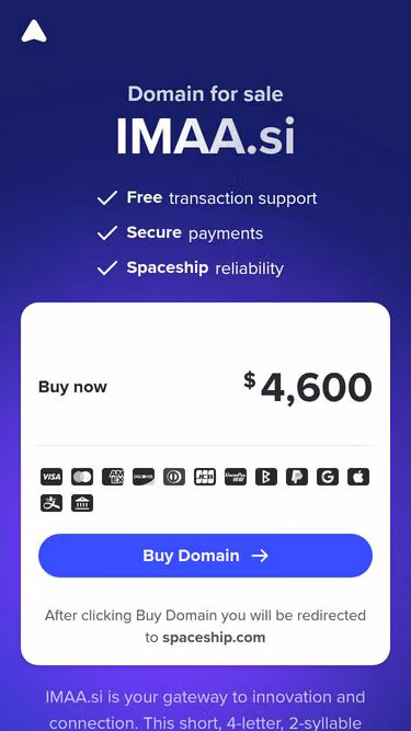 Screenshot of imaa.si