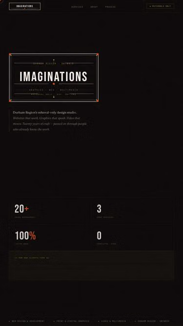 Screenshot of imaginations.ca