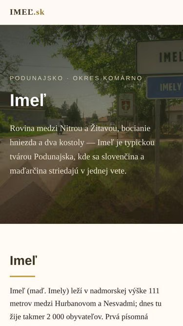 Screenshot of imel.sk
